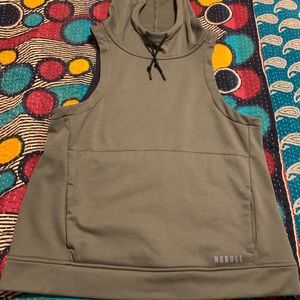 Woman’s microplush sleeveless hoodie